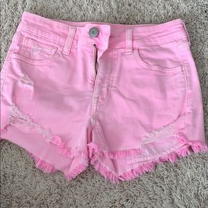 Neon pink American Eagle shorts